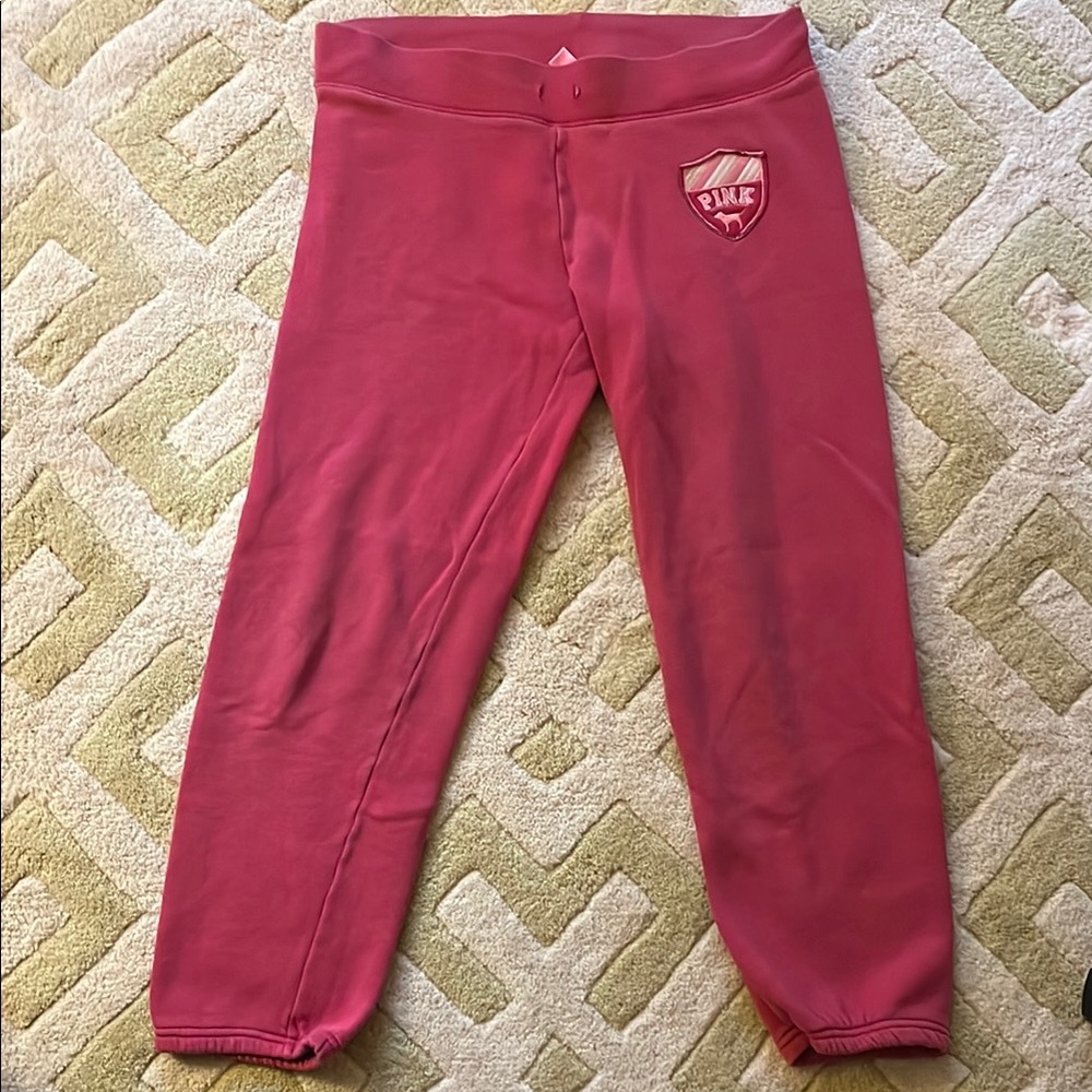 VS Pink Cropped Sweatpants - Medium